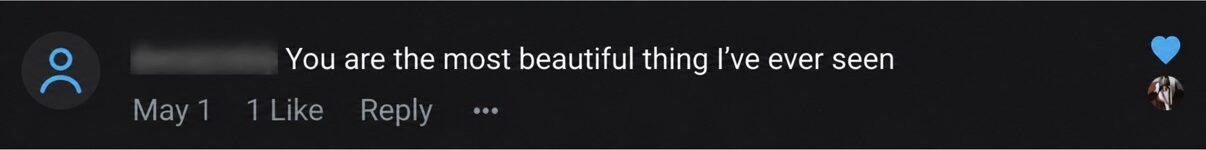 Screenshot of fan feedback for top OnlyFans creator EmmyKrist
