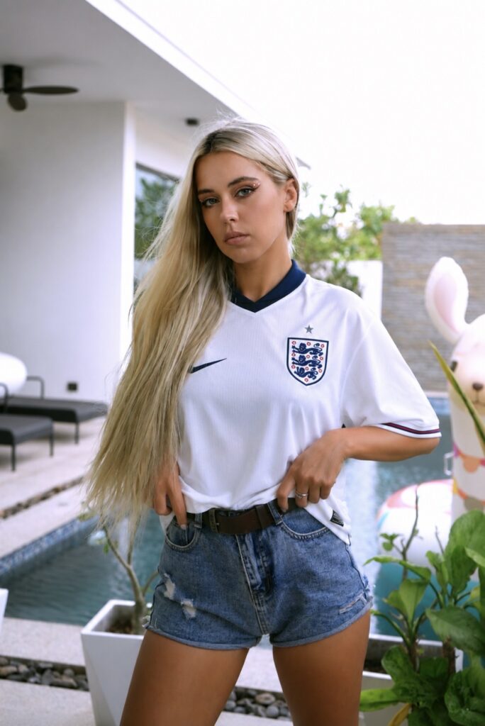World Cup 2026 hot girl in England fan outfit
