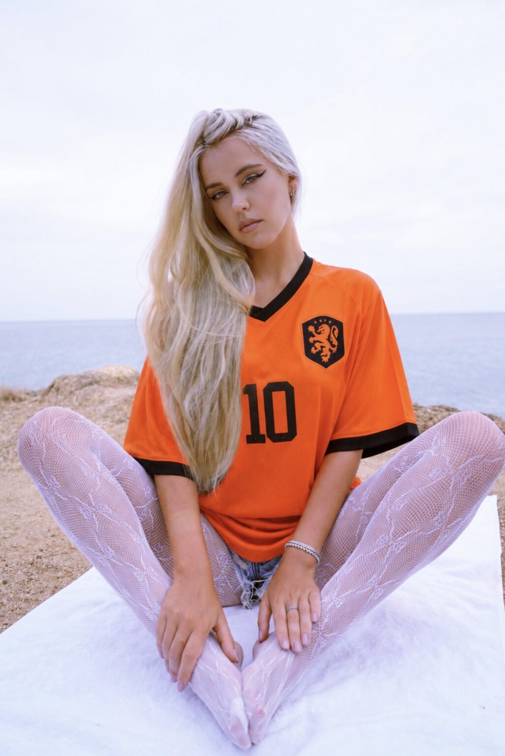 Netherlands World Cup 2026 porn girl in orange fan look